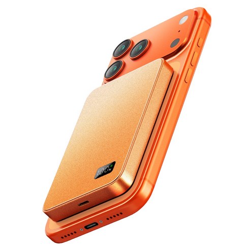 조이트론 맥세이프 울트라 슬림 보조배터리 10000mAh C타입, MiniMax, 오렌지