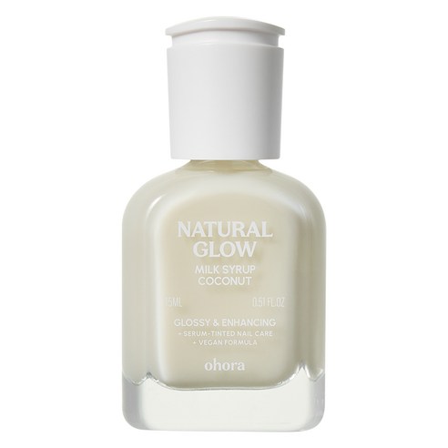 오호라 내추럴 글로우 밀크시럽 네일 강화제 코코넛, 1개, 15ml