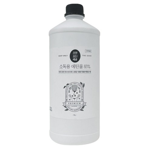 정말싫다 식품첨가물용 소독 에탄올, 1개, 1L
