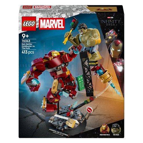 레고 슈퍼히어로 Marvel 대결전 헐크버스터 대 헐크 76343, 혼합색상, 1개