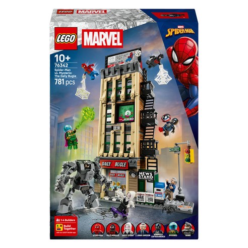레고 슈퍼히어로 Marvel 스파이더맨 대 미스테리오: 데일리 뷰글 76342, 혼합색상, 1개