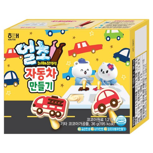 해태제과 얼초 자동차만들기 36g, 1개, 단품