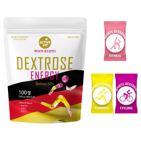 액티브핏 스포츠 포도당 캔디 3가지맛 100p, 100정, 1개