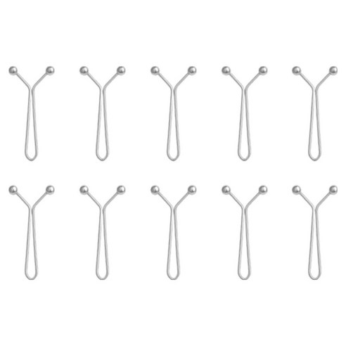 주식회사아텍스 바지 허리 조절 y클립 3.5 x 1.5 cm, 실버, 10개