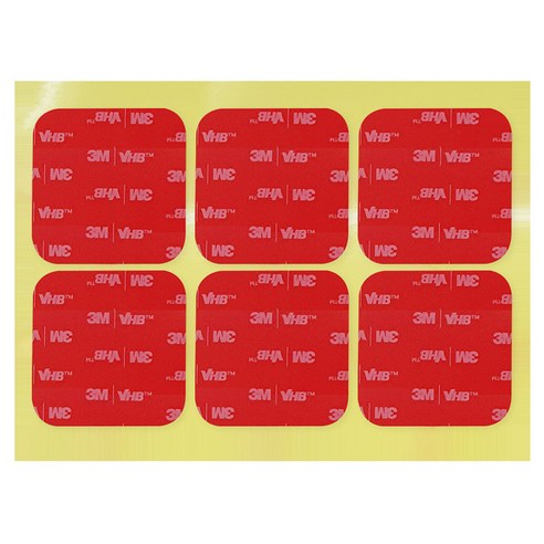 브이에이치비 초강력 아크릴폼 사각형 투명 양면테이프 65 x 65 mm 6p, 1개