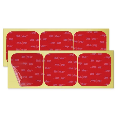 브이에이치비 초강력 아크릴폼 사각형 투명 양면테이프 85 x 85 mm 3p, 2개