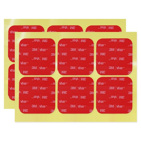 브이에이치비 초강력 아크릴폼 사각형 투명 양면테이프 65 x 65 mm 6p, 2개