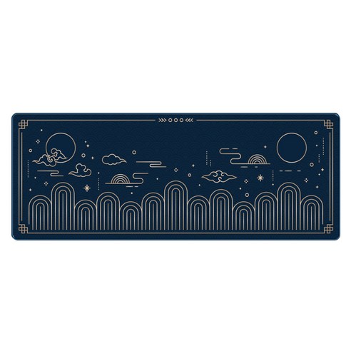앱코 호작도 일월오봉도 프리미엄 데스크매트, Night 밤, 1개