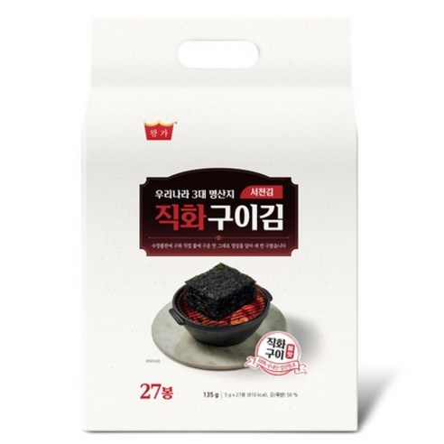 왕가김 서천김 직화구이 도시락김, 5g, 27개