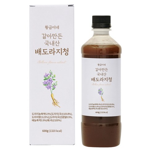 황금이네 국내산 갈아만든 배도라지청, 600g, 1개입, 1개