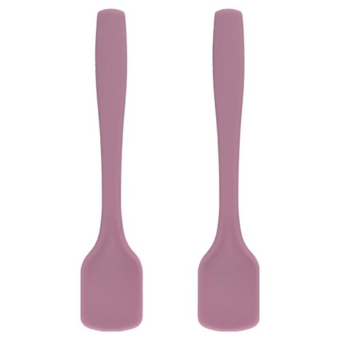 코지테이블 국산 실리콘 요거트 미니스푼 15cm, 2개, 다크핑크