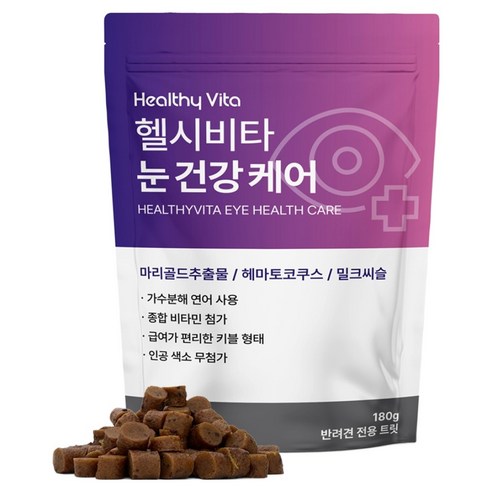 헬시비타 강아지 눈 건강 케어 영양제, 1개, 눈물/눈건강, 180정
