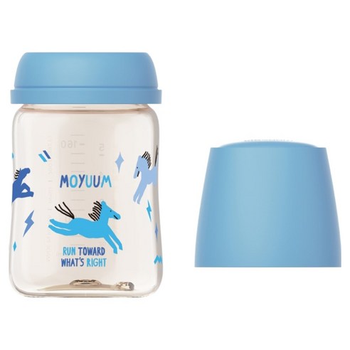 모윰 3세대 PPSU 올인원 젖병 노꼭지 드림포니, 아쿠아블루, 1개, 170ml