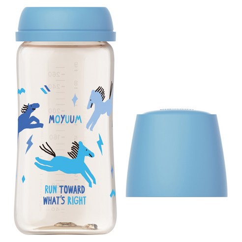 모윰 3세대 PPSU 올인원 젖병 노꼭지 드림포니, 아쿠아블루, 1개, 270ml