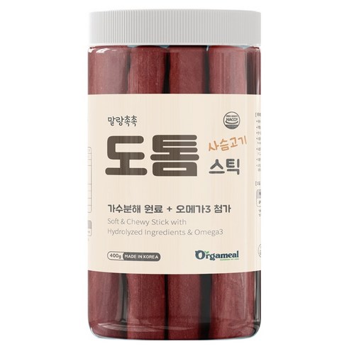 올가밀 강아지 말랑촉촉 도톰스틱, 400g, 1개, 사슴고기