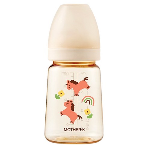 마더케이 베이직 PPSU 무꼭지 젖병, 유니콘, 180ml, 1개