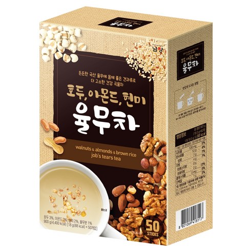 남양유업 호두 아몬드 현미 율무차, 18g, 50개입, 1개