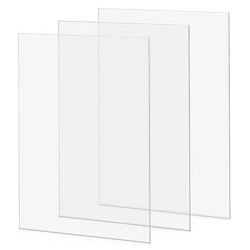 OON 투명 연질 아크릴판 245 x 330 x 0.5 mm, 3개