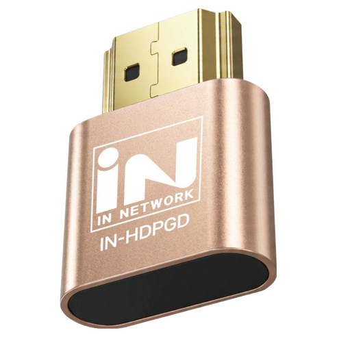 인네트워크 4K 60Hz 지원 HDMI Ver2.0 포트 더미 플러그 디스플레이 에뮬레이터, 1개, IN-HDPGD