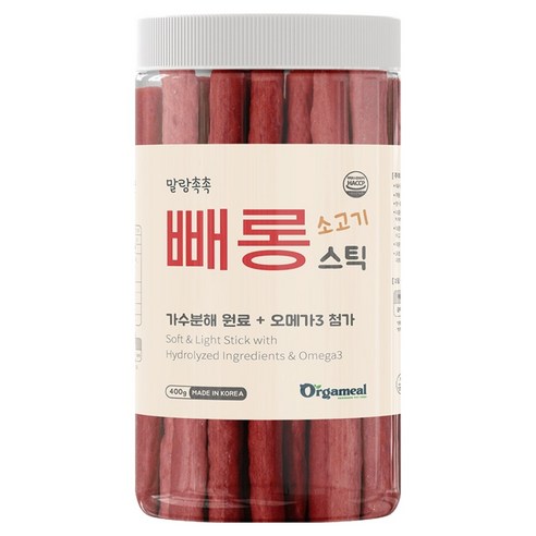 올가밀 강아지 말랑촉촉 빼롱스틱, 400g, 1개, 소고기 400g, 1개, 소고기
