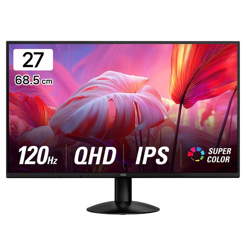 AOC QHD AOC 120 IPS 보더리스 HDR 시력보호 무결점 모니터, 68.58cm, Q27B30S3
