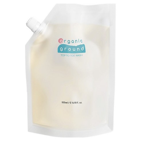 오가닉그라운드 올인원 탑투토 워시 리필, 500ml, 1개