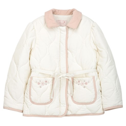 페리미츠 아동용 플라워 배색 누빔 점퍼 P2612J06306