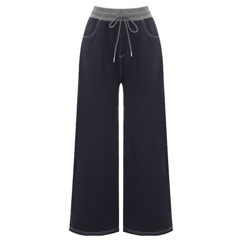 샐리 여성용 스티치 데님배색 밴딩팬츠 I6A-CPT001