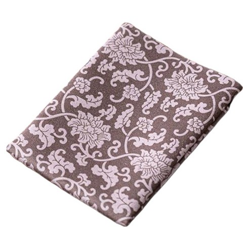 코다치프 사각 양면 흡수성 건조 티 타월, 커피 회색 연꽃, 1개