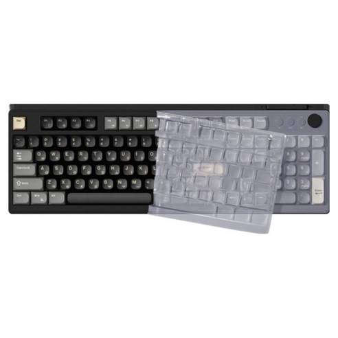 한성컴퓨터 OfficeMaster 멤브레인 저소음 키스킨 볼륨노브 LED 사무용 풀배열 유선 키보드, GK101, 로얄블랙, 제조사축