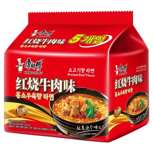 캉스푸 홍소우육향 라면 106g, 5개