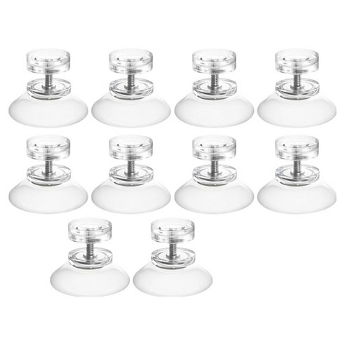 미누네 나사 볼트형 압축 흡착판 41mm, 투명, 10개