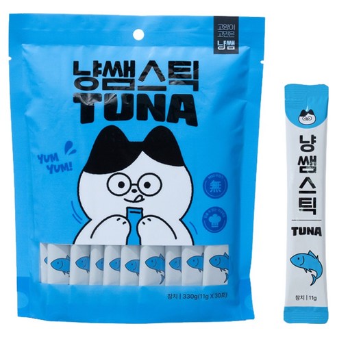 냥쌤 스틱 고양이 짜먹는 간식 30p, 330g, 1개, 참치 330g, 1개, 참치