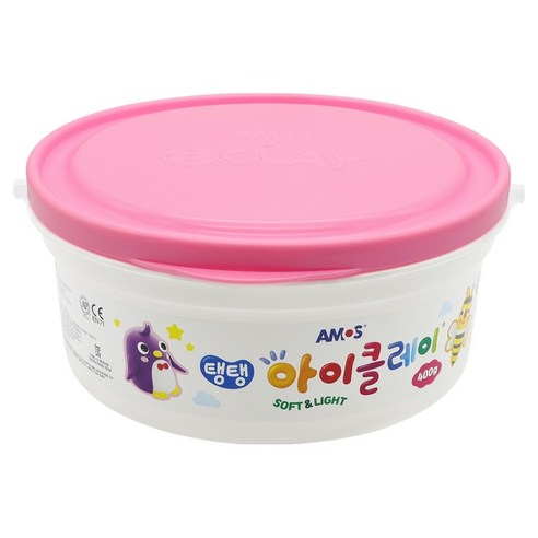 아모스 20000 탱탱아이클레이 버켓, 분홍, 400g, 1개