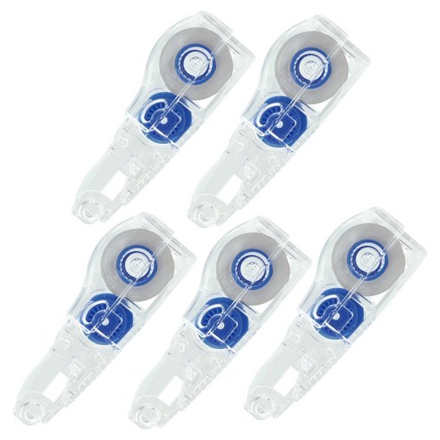 플러스 수정테이프 리필 5mm x 6m wh-605R, 화이트, 5개