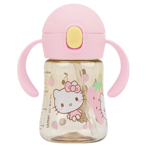 릴팡 더보틀 우리아이 첫 PPSU 양손 빨대 컵, 헬로키티, 1개, 200ml