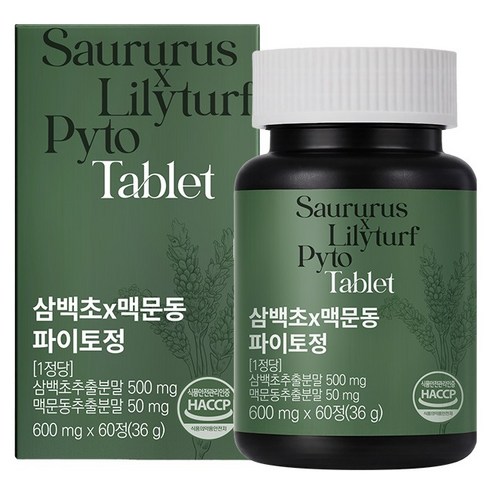 이롭핏 삼백초 x 맥문동 파이토정 36g, 1개, 60정