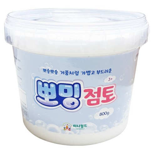 티니월드 뽀밍점토, 흰색, 800g, 1개 흰색, 800g, 1개