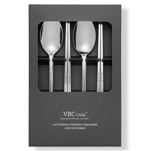 VBCCASA 베네치아 레이스 2인 수저 LACE, 숟가락 2p + 젓가락 2p, 1개