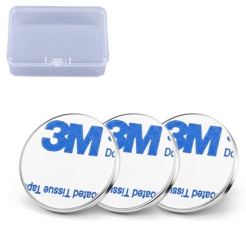 OON 3M 접착식 네오디움 원형 자석 3p 세트, 1세트