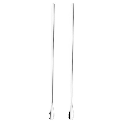 Yol 스테인레스 304 롱 머들러 티스푼 22cm, 실버, 2개