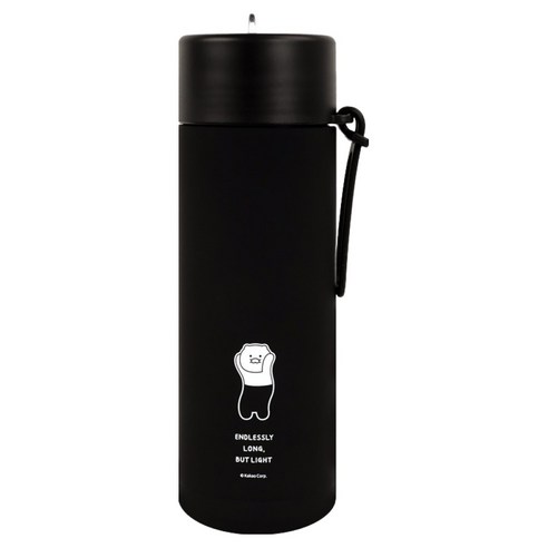 카카오프렌즈 춘식이 롱바디 세라믹 텀블러, 블랙, 1개, 600ml
