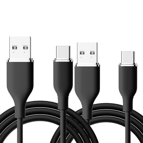 사인포스트 심플라인 USB to C 초고속 노트북 태블릿 충전케이블, 블랙, 2개, 2m