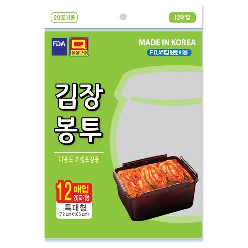 우진크린라이프 김장봉투 72 x 105 cm, 특대형(약20포기), 12개입, 1개