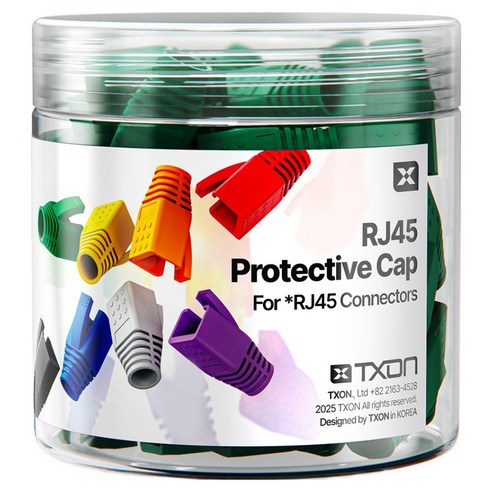 티엑스온 RJ45 랜부트 보호캡 랜선 보호커버 100p, 27.5mm, 1개, 그린