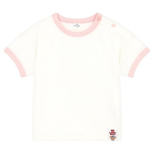 MilkBaby 아동용 리틀베어 베이직 에어쿨 링거 티셔츠