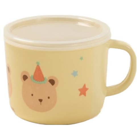 모던하우스 파티베어 멜라민 머그컵 200ml, 1개, 곰 뚜껑