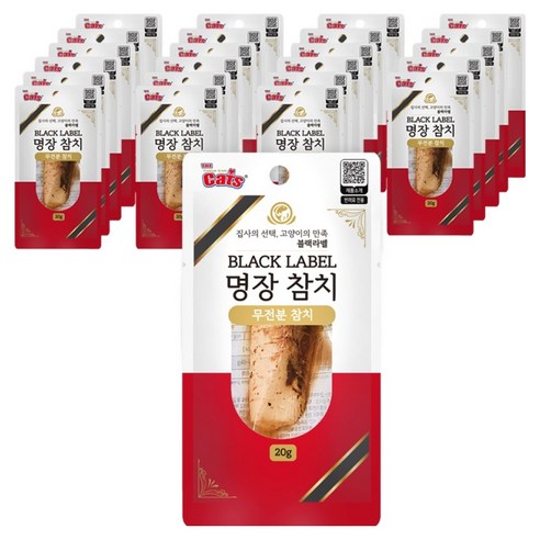 더캣츠 고양이 무전분 명장참치 간식, 20g, 24개, 참치