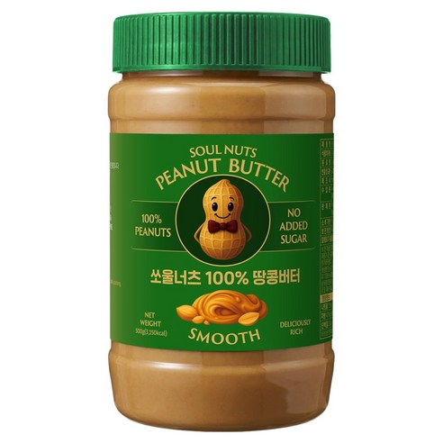 쏘울너츠 땅콩버터 스무스, 1개, 500g