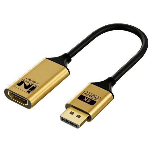 인네트워크 4K UHD 60Hz 지원 디스플레이포트 DP ver1.2 to HDMI ver2.0 영상변환 컨버터 IN-DH460, 1개
